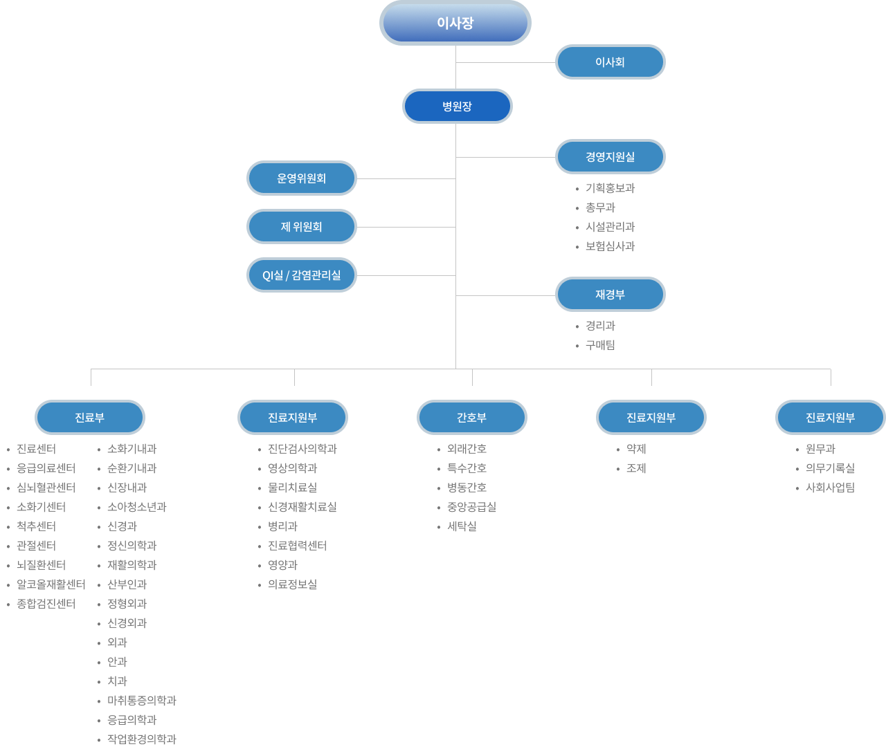병원조직도